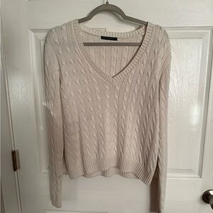 Brandy Melville Cream Cable Knit Sweater